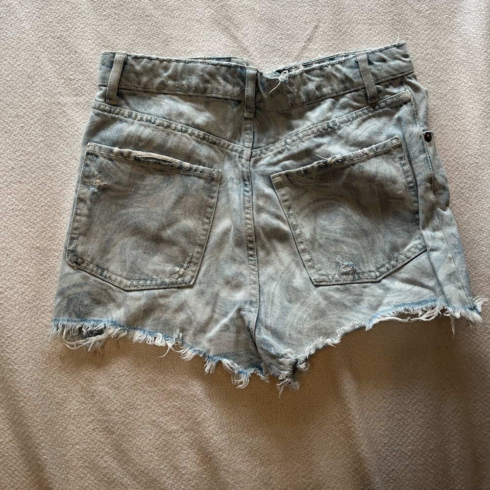 Zara Marbled Jean Shorts
